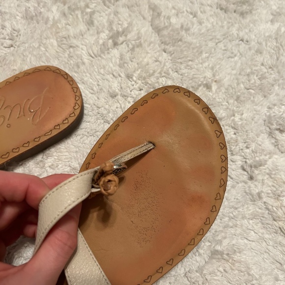 Brighton Leather Sandals Flip Flop Slide Bow Heart Aurora -Women’s Size 7.5 - Picture 4 of 5